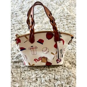 Dooney‎ & Bourke Philadelphia Phillies MLB Satchel Small Celeste Bag in White